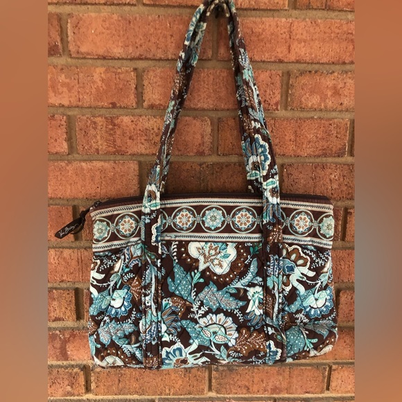 Retired Vera Bradley Java Blue handbag - Picture 2 of 10